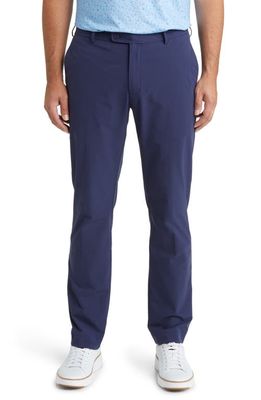 Peter Millar Men's Crown Crafted Surge Performance Flat Front Trousers in Navy