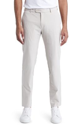 Peter Millar Men's Crown Crafted Surge Performance Flat Front Trousers in Oatmeal
