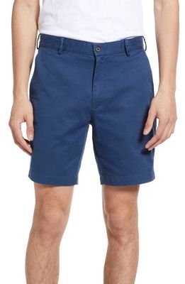 Peter Millar Men's Pilot Stretch Twill Shorts in Washed Navy