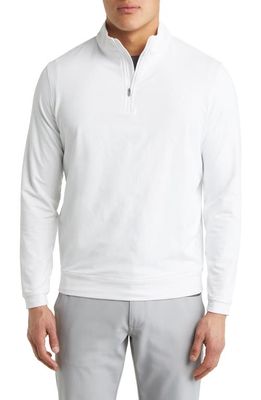 Peter Millar Perth Frondescence Performance Quarter-Zip Pullover in White