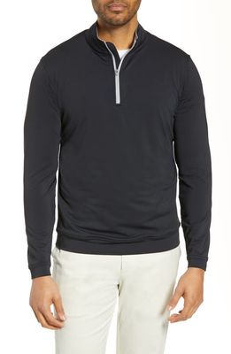 Peter Millar Perth Performance Quarter-Zip Sweatshirt in Black