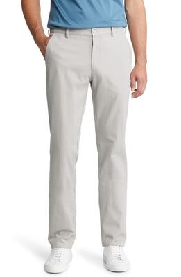 Peter Millar Pilot Flat Front Stretch Cotton Twill Pants in Mountain Grey