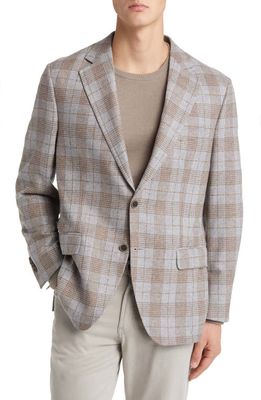 Peter Millar Plaid Wool & Cashmere Sport Coat in Grey