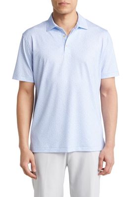 Peter Millar Sterling Print Performance Polo in Cottage Blue