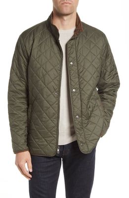 Peter Millar Suffolk Quilted Car Coat in Olive