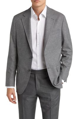 Peter Millar Tailored Fit Houndstooth Wool Sport Coat in Grey