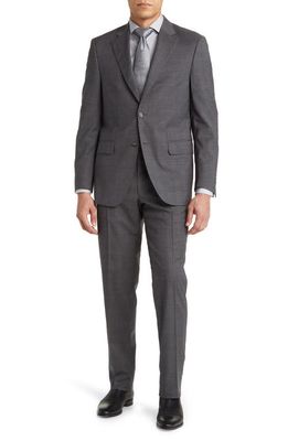 Peter Millar Tailored Fit Stretch Wool Suit in Grey