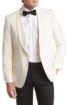 Peter Millar Tailored Wool Dinner Jacket in Off White