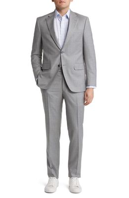 Peter Millar Tailored Wool Suit in Light Grey