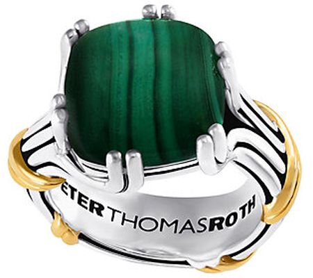 Peter Thomas Roth Bonbon Sterling & 18K Clad Ma lachite Ring
