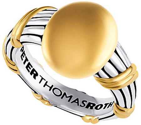 Peter Thomas Roth Sterling and 18K Clad Amulet Signet Ring