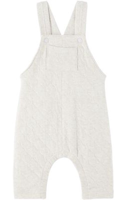Petit Bateau Baby Gray Quilted Overalls
