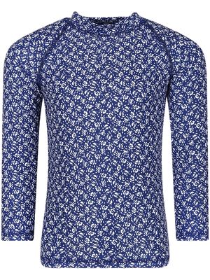 Petit Bateau floral-print float suit - Blue