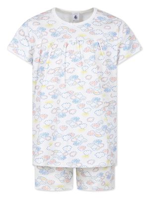 Petit Bateau graphic-print cotton pajamas - White