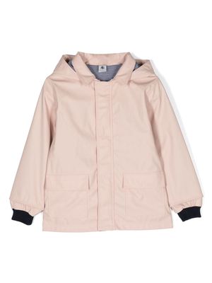 Petit Bateau hooded zip-up rain jacket - Pink