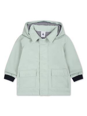 Petit Bateau hooded zip-up raincoat - Green