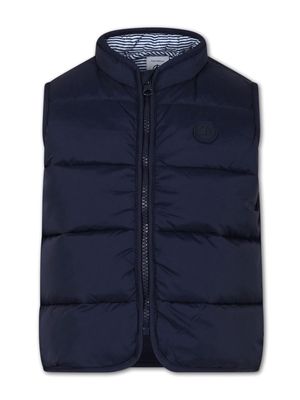 Petit Bateau logo-appliqué padded gilet - Blue