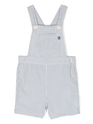 Petit Bateau seersucker cotton playsuit - Blue