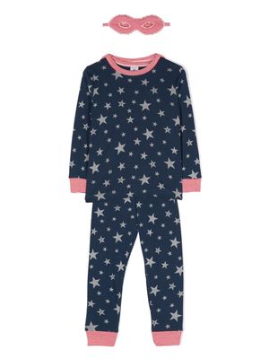 Petit Bateau star-print cotton pajama set - Blue