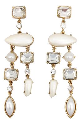 Petit Moments Alexis Imitation Pearl Crystal Drop Earrings in Gold