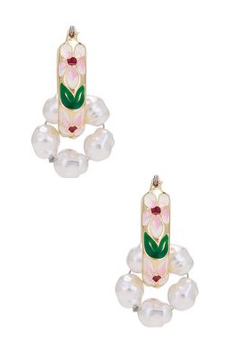 petit moments Baroque Earrings in Ivory.