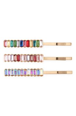 Petit Moments Bijou 3-Pack Crystal Barrettes in Red Multi