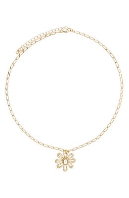 Petit Moments Carol Flower Pendant Necklace in Gold