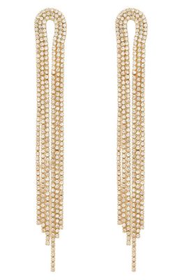 Petit Moments Claire Crystal Linear Drop Earrings in Gold