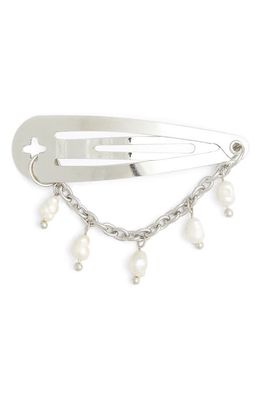 Petit Moments Dodie Imitation Pearl Chain Hair Clip in Silver