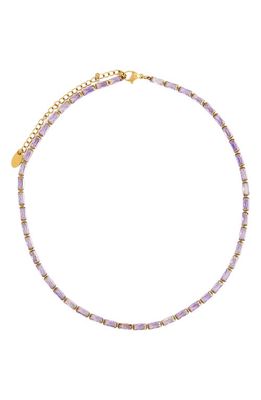 Petit Moments Duomo Baguette Cut Crystal Necklace in Lilac