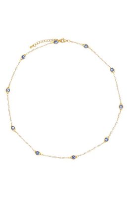 Petit Moments Evil Eye Beaded Necklace in Gold