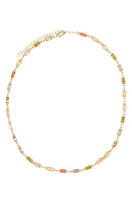 Petit Moments Goldie Crystal Station Necklace in Gold Multi