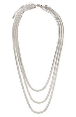 Petit Moments Mikayla Snake Chain Necklace in Silver