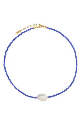 Petit Moments Newton Beaded Necklace in Blue