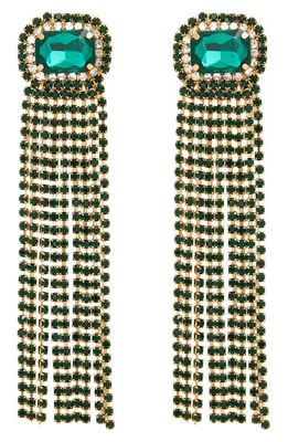Petit Moments Odel Crystal Chandelier Earrings in Emerald