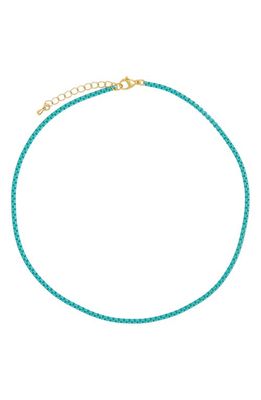 Petit Moments Pauli Box Chain Necklace in Turquoise