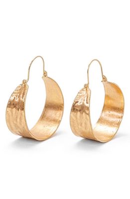 Petit Moments Terrain Hoop Earrings in Gold