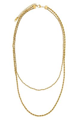 Petit Moments Viper Layered Chain Necklace in Gold