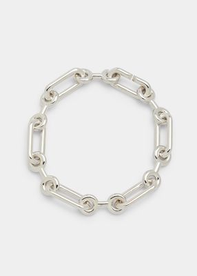 Petite Binary Chain Bracelet in Sterling Silver