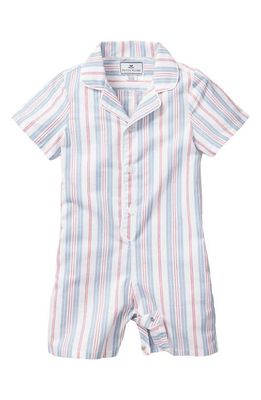 Petite Plume Cotton Blend One-Piece Pajamas in Blue 