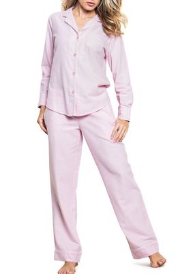 Petite Plume Cotton Flannel Pajamas in Pink