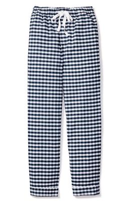 Petite Plume Gingham Twill Pajama Pants in Navy