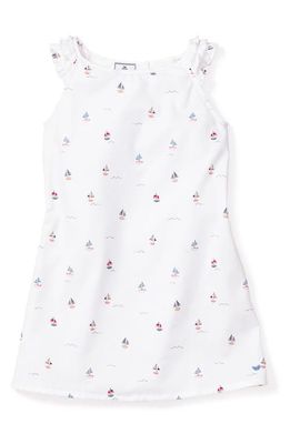 Petite Plume Kids' Amelie Bateau Neck Nightgown in White