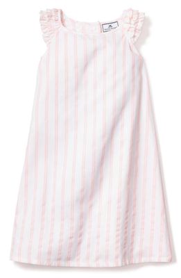 Petite Plume Kids' Amelie Stripe Nightgown in White