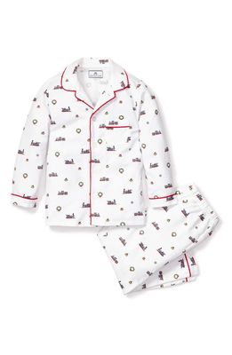 Petite Plume Kids' Arctic Express Pajamas in White