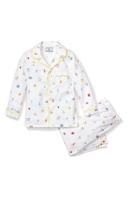 Petite Plume Kids' Birthday Wishes Two-Piece Pajamas in White