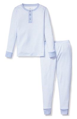 Petite Plume Kids' Fitted Pima Cotton Pajamas in Blue