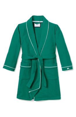 Petite Plume Kids' Flannel Robe in Green