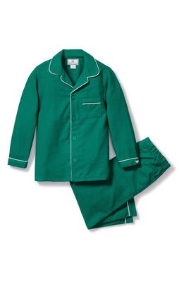 Petite Plume Kids' Flannel Two-Piece Pajamas in Green