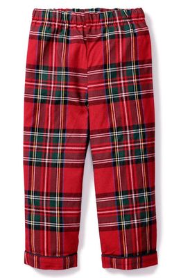 Petite Plume Kids' Imperial Tartan Plaid Cotton Blend Pajama Pants in Red